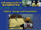 Econova Srl  -  Melilli / Solidificazione zolfo, stoccaggio e trasporto Sulphur solidification process - storage and transportation