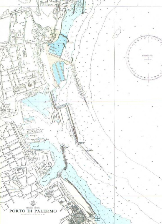 Mappa del porto di PalermoPalermo Port Map(Mappa da non utilizzare per la navigazione.-No navigational Map)